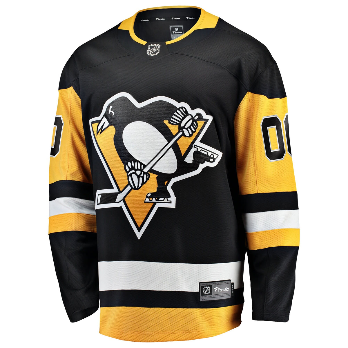 Men's Pittsburgh Penguins Fanatics Black Home Breakaway Custom Jersey
