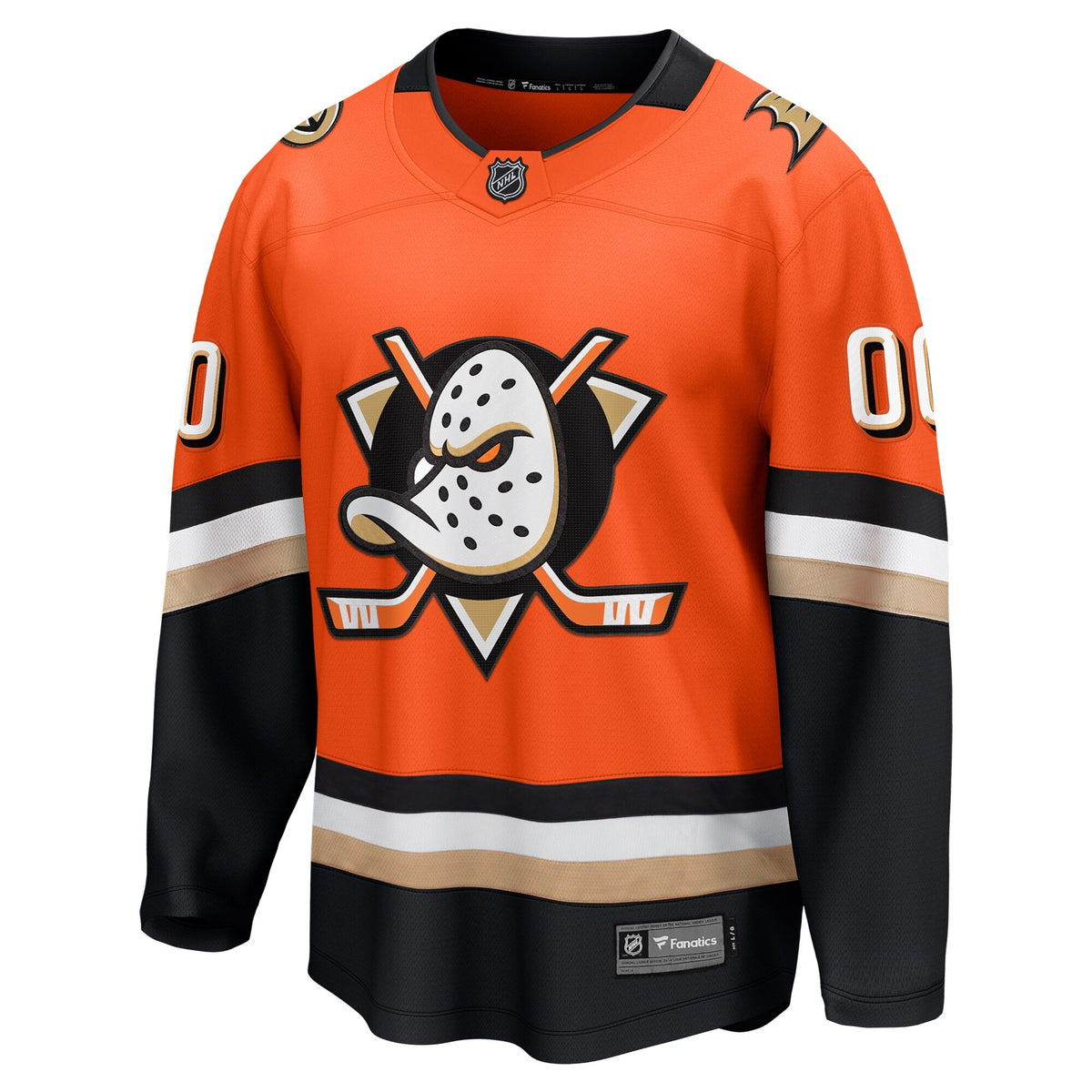 Men's Anaheim Ducks Fanatics Orange Home Breakaway Custom Jersey