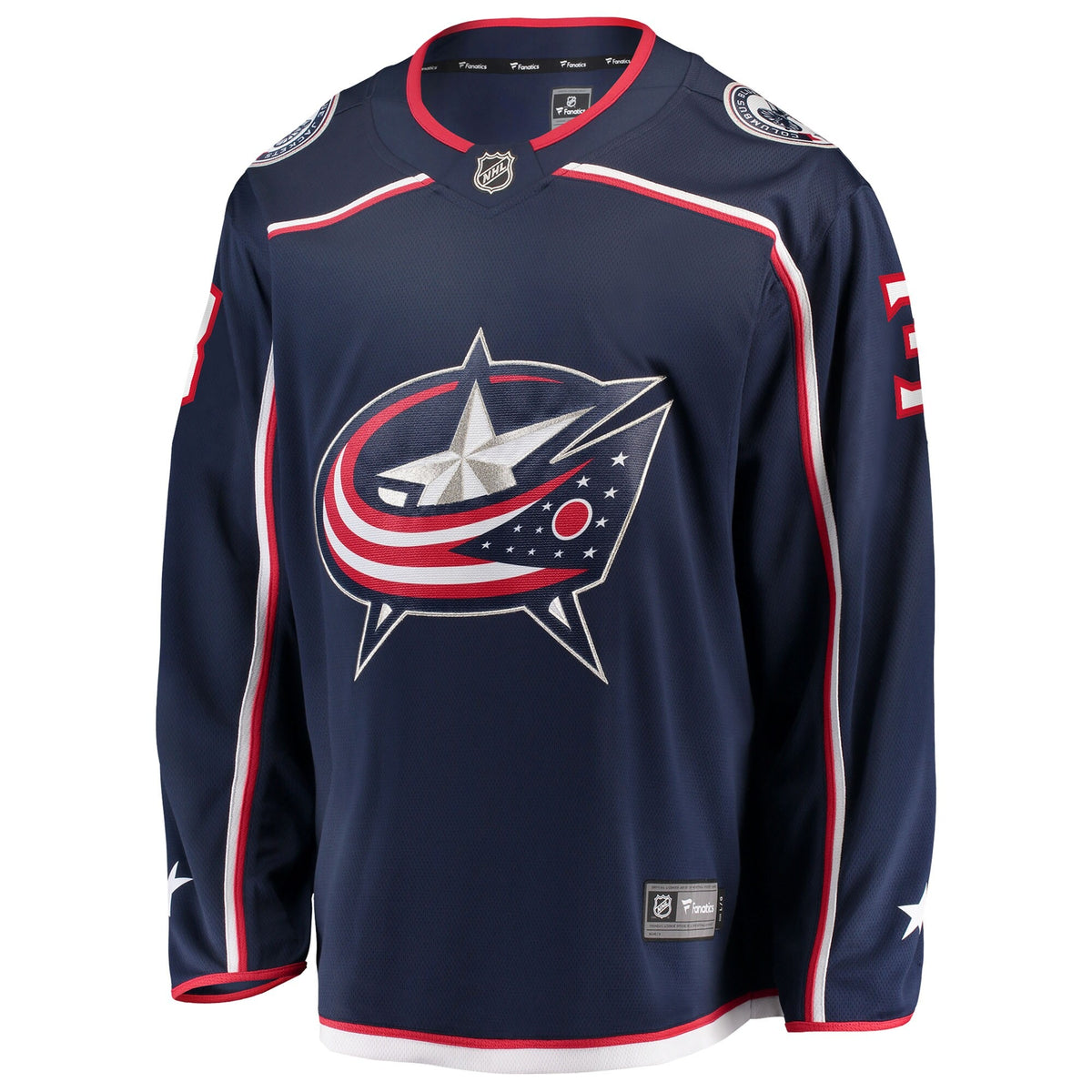 Men's Columbus Blue Jackets Charlie Coyle Fanatics Navy Home Breakaway Jersey