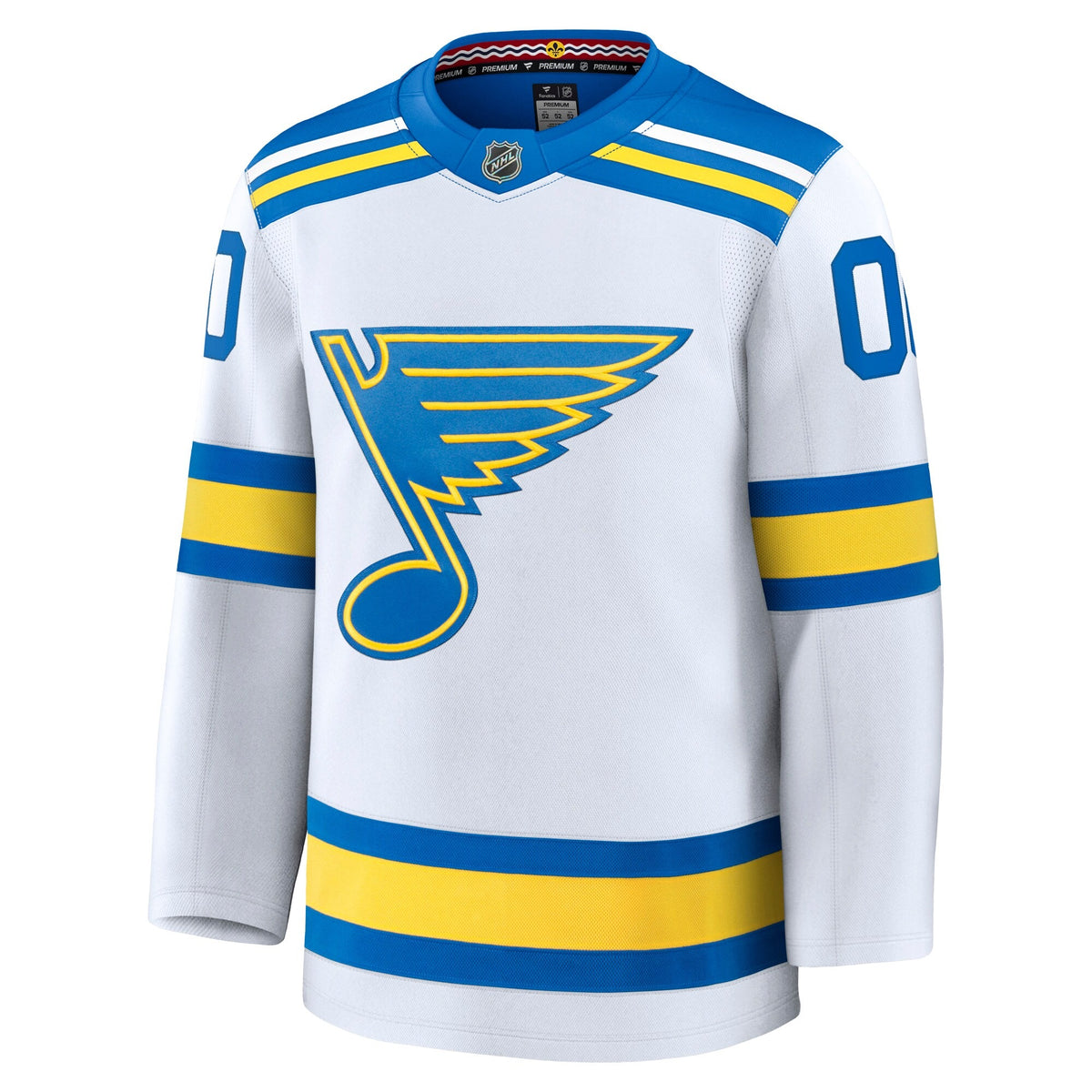 Men's St. Louis Blues Fanatics White Away Premium Custom Jersey