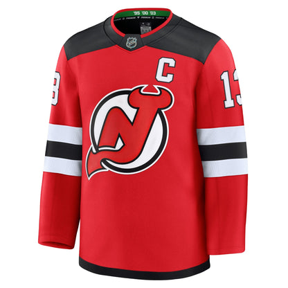 Men's New Jersey Devils Nico Hischier Fanatics Red Home Premium Jersey
