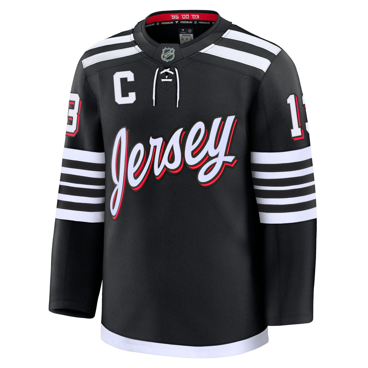 Men's New Jersey Devils Nico Hischier Fanatics Black Alternate Premium Jersey