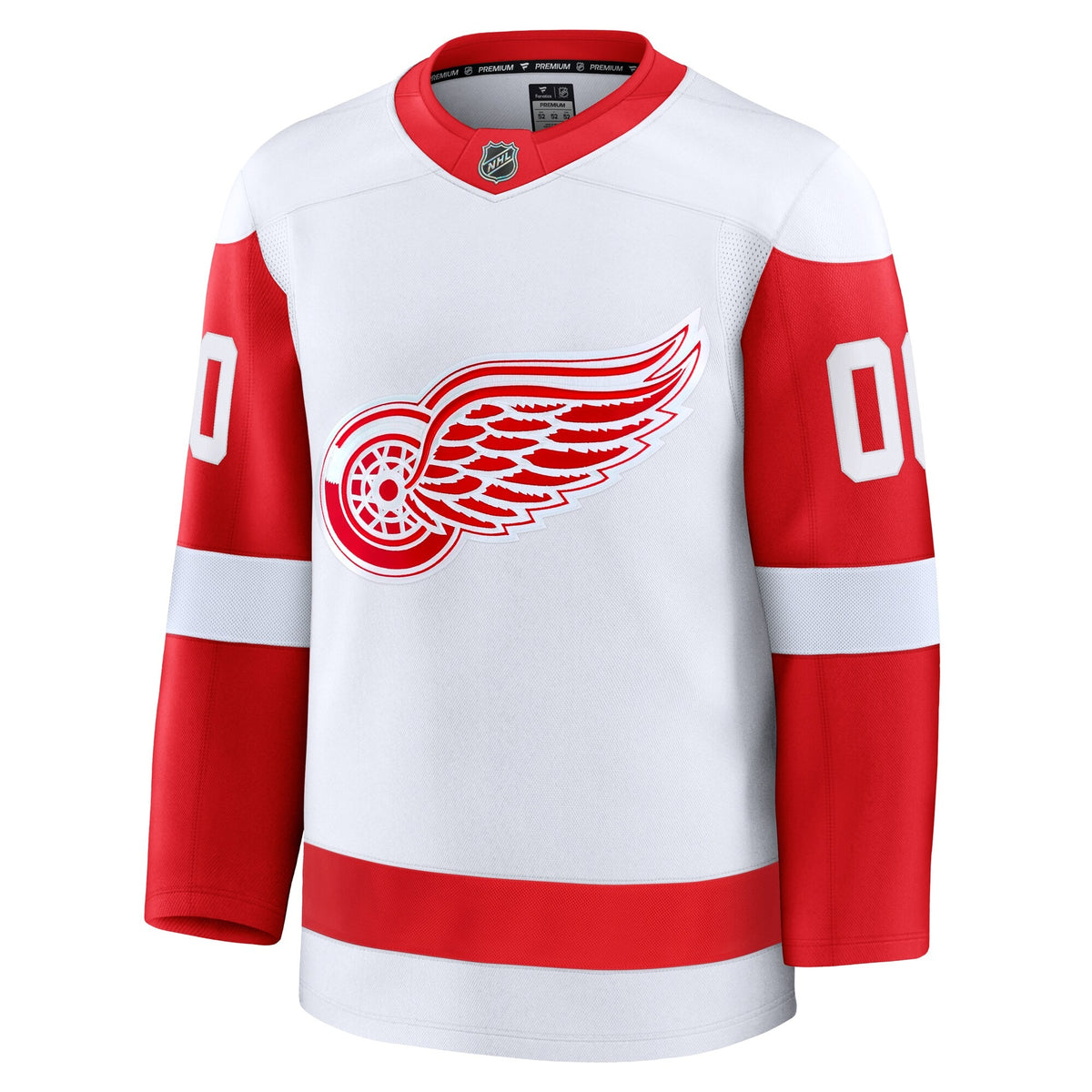 Men's Detroit Red Wings Fanatics White Away Premium Custom Jersey