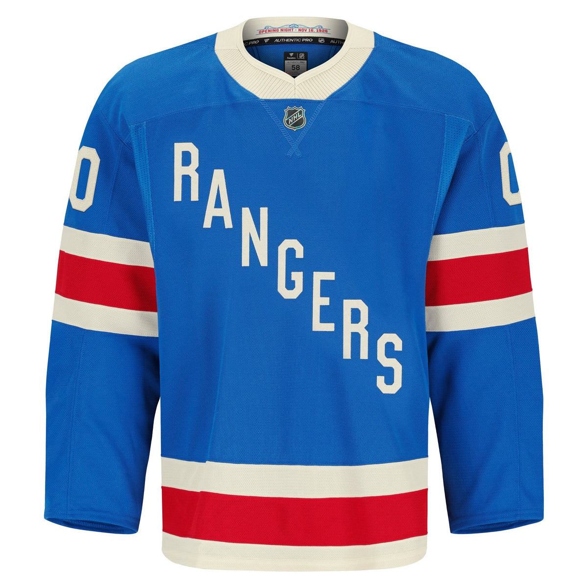 Men's New York Rangers Fanatics Blue Centennial Authentic Pro Custom Jersey