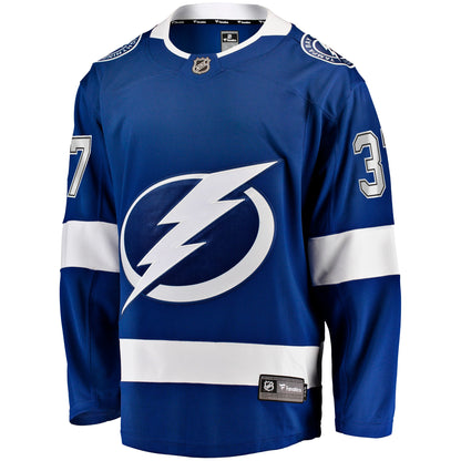 Men's Tampa Bay Lightning Yanni Gourde Fanatics Blue Home Breakaway Jersey