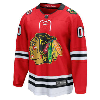 Men's Chicago Blackhawks Fanatics Red Centennial Breakaway Custom Jersey