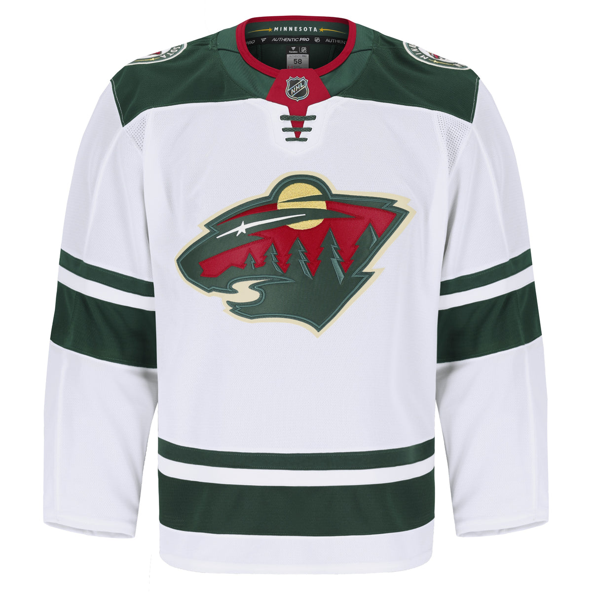 Men's Minnesota Wild Fanatics White Away Authentic Pro Jersey