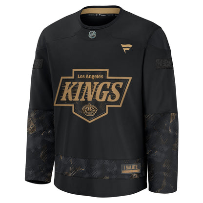 Men's Los Angeles Kings Fanatics Black 2024 Military Appreciation Practice Jersey