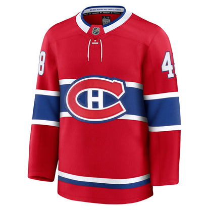 Men's Montreal Canadiens Lane Hutson Fanatics Red Home Premium Jersey