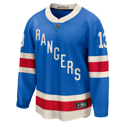 Men's New York Rangers Alexis Lafreniere Fanatics Blue Centennial Breakaway Jersey