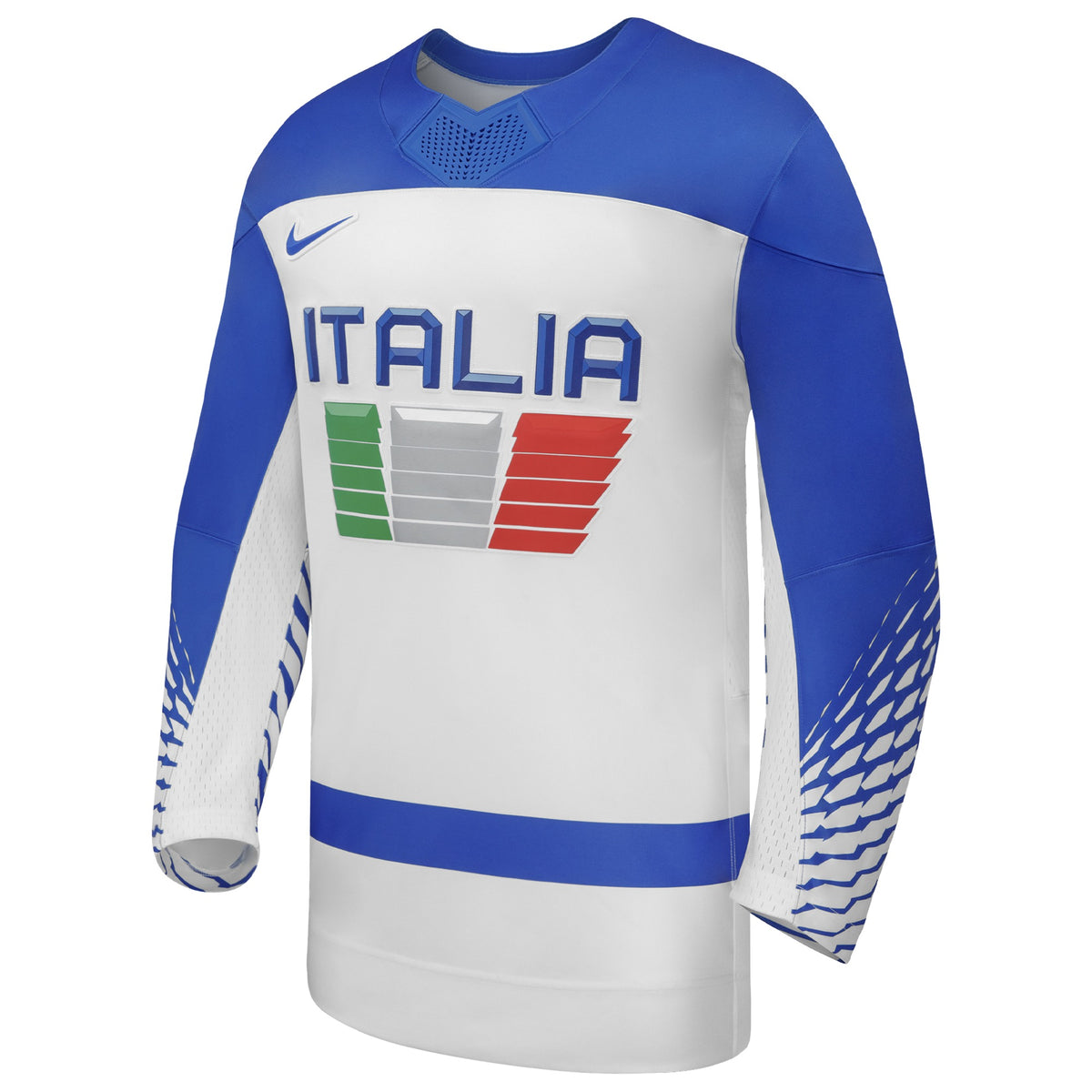 Men's Italy Hockey Nike White 2026 Away Replica Jersey