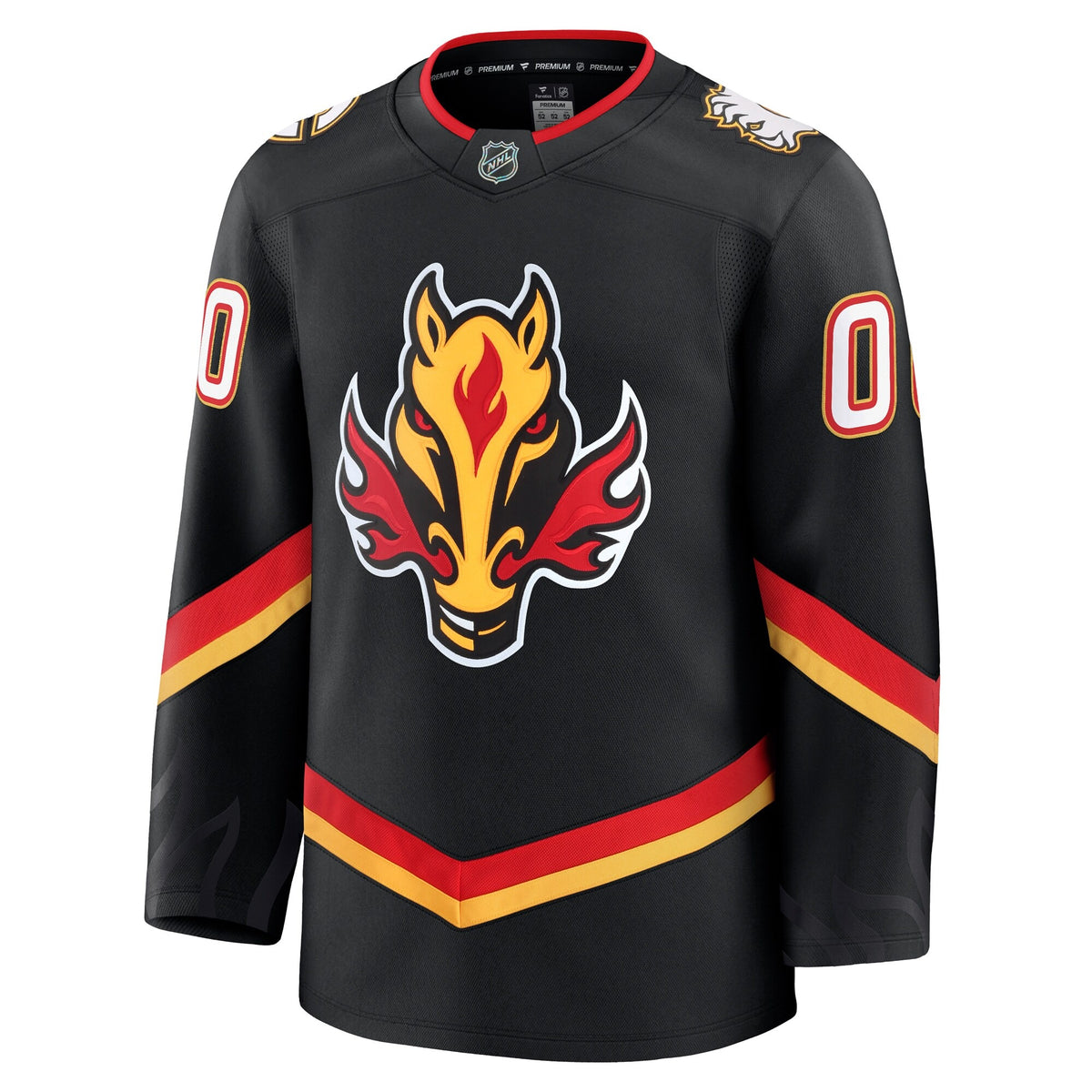 Men's Calgary Flames Fanatics Black Alternate Premium Custom Jersey