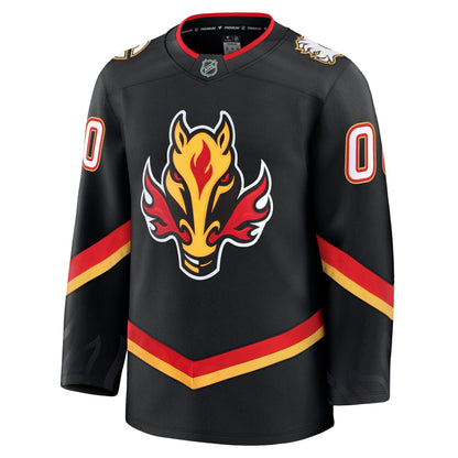 Men's Calgary Flames Fanatics Black Alternate Premium Custom Jersey