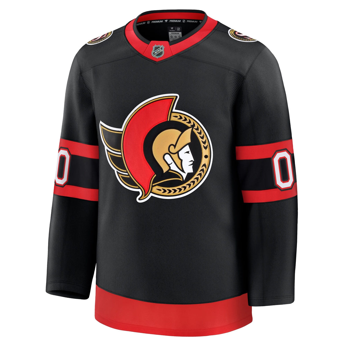 Men's Ottawa Senators Fanatics Black Home Premium Custom Jersey