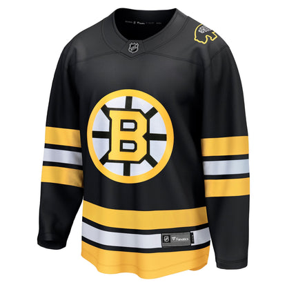 Men's Boston Bruins Fanatics Black Anniversary Home Breakaway Jersey