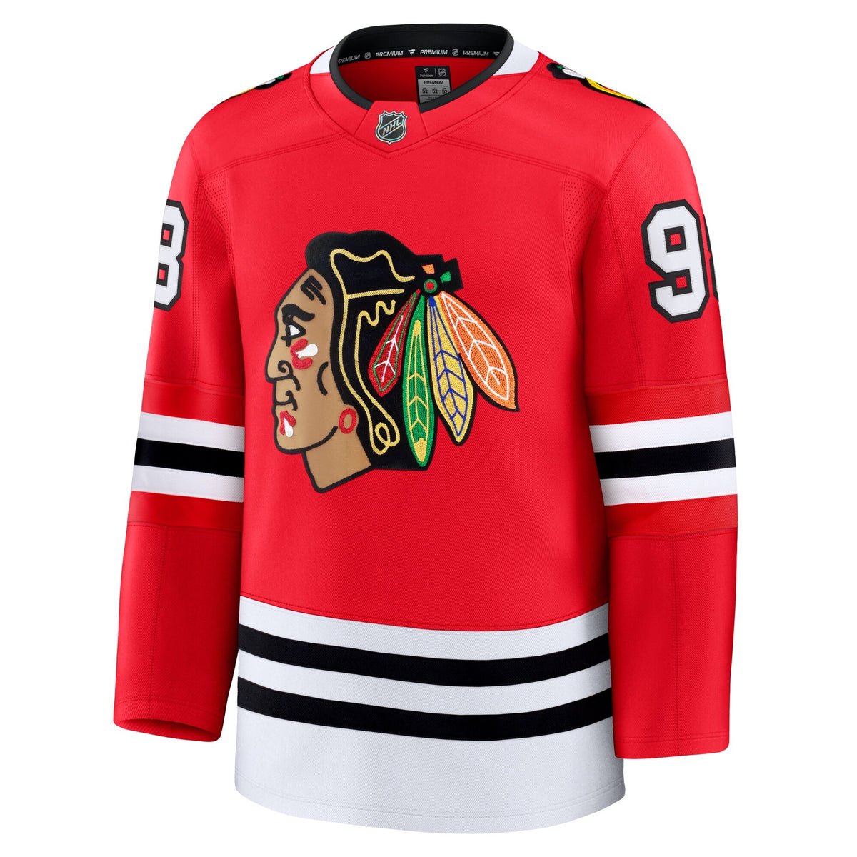 Men's Chicago Blackhawks Connor Bedard Fanatics Red Home Premium Jersey