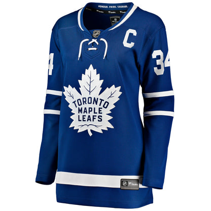 Women's Toronto Maple Leafs Auston Matthews Fanatics Blue Captain Patch Home Breakaway Player Jersey