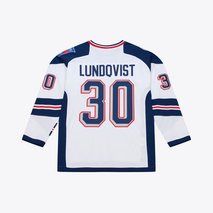Men's New York Rangers Henrik Lundqvist Mitchell & Ness White 2014 NHL Stadium Series Power Play Jersey