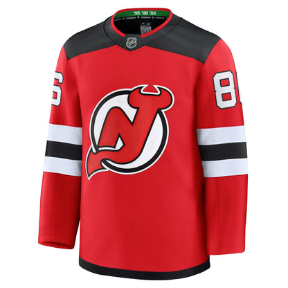 Men's New Jersey Devils Jack Hughes Fanatics Red Home Premium Jersey