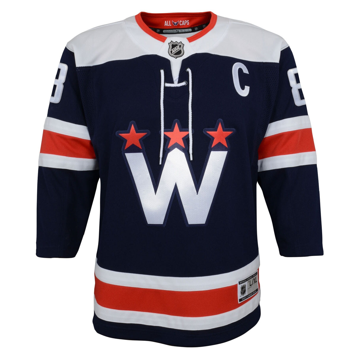 Youth Washington Capitals Alexander Ovechkin Navy 2020_21 Alternate Premier Player Jersey
