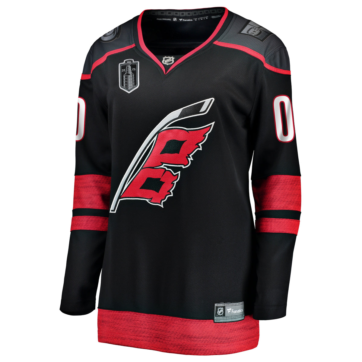 Women's Carolina Hurricanes Fanatics Black 2026 Stanley Cup Final Home Breakaway Custom Jersey