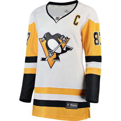 Women's Pittsburgh Penguins Sidney Crosby Fanatics White Breakaway Jersey