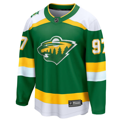 Men's Minnesota Wild Kirill Kaprizov Fanatics Green 2023_24 Alternate Breakaway Jersey