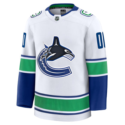 Men's Vancouver Canucks Fanatics White Away Premium Custom Jersey