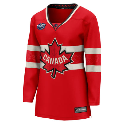 Women's Canada Fanatics Red 2025 4 Nations Face-Off Breakaway Jersey