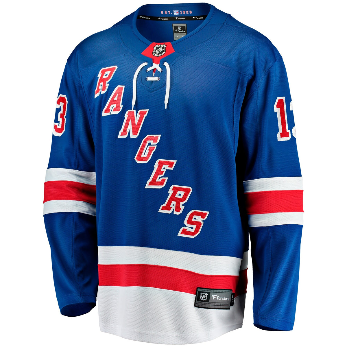 Men's New York Rangers Alexis Lafreniere Fanatics Blue Home Breakaway Jersey