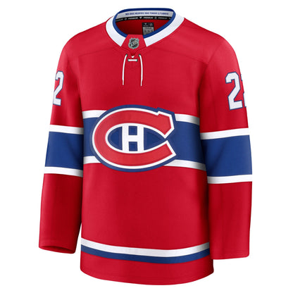 Men's Montreal Canadiens Cole Caufield Fanatics Red Home Premium Jersey (2)