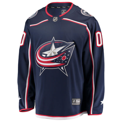 Men's Columbus Blue Jackets Fanatics Navy Home Breakaway Custom Jersey