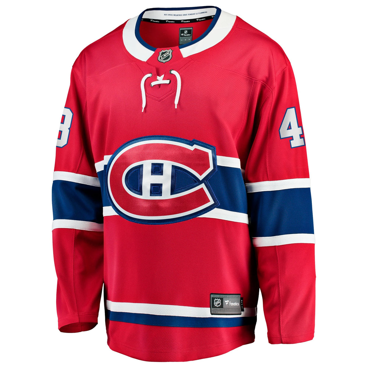Men's Montreal Canadiens Lane Hutson Fanatics Red Home Breakaway Jersey