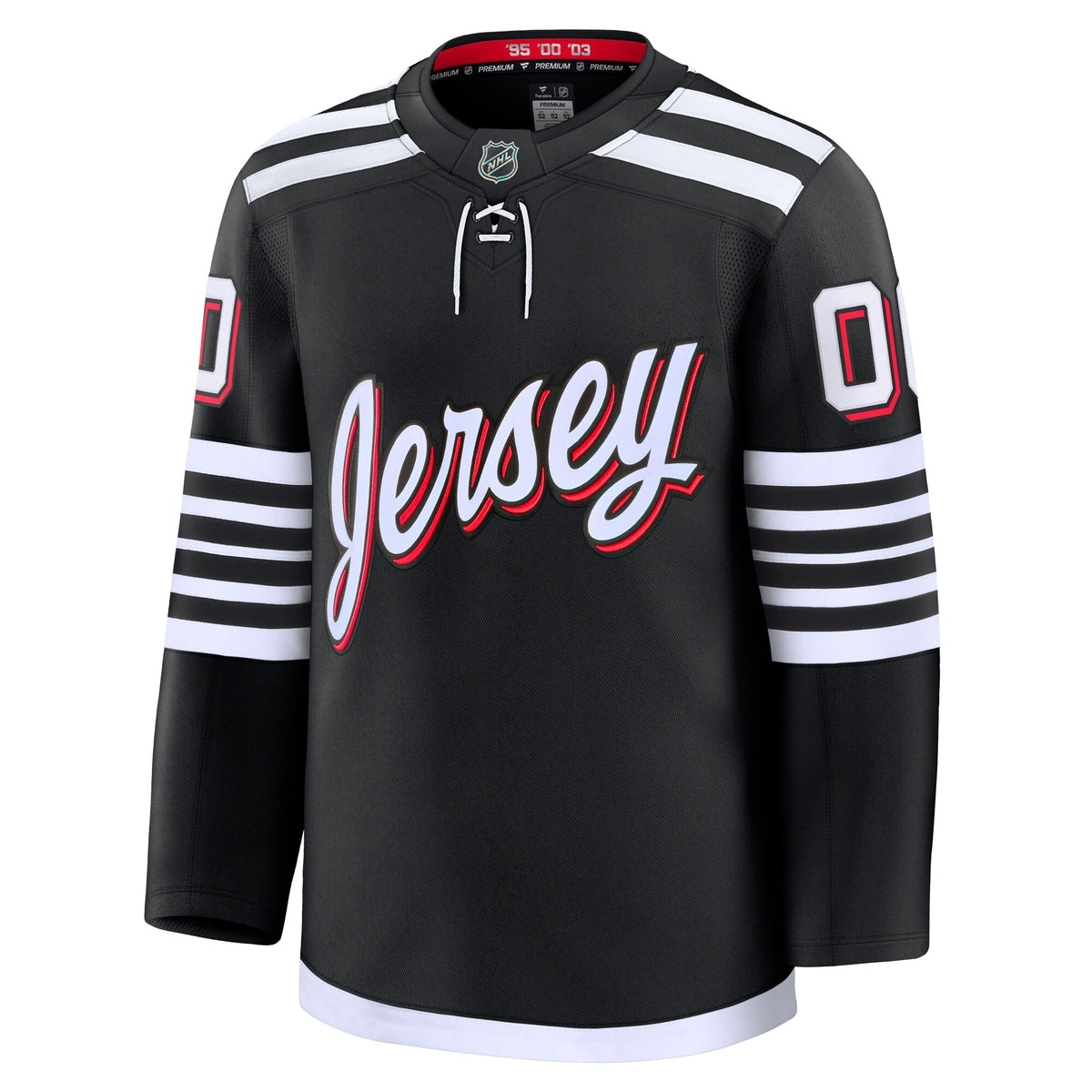 Men's New Jersey Devils Fanatics Black Alternate Premium Custom Jersey