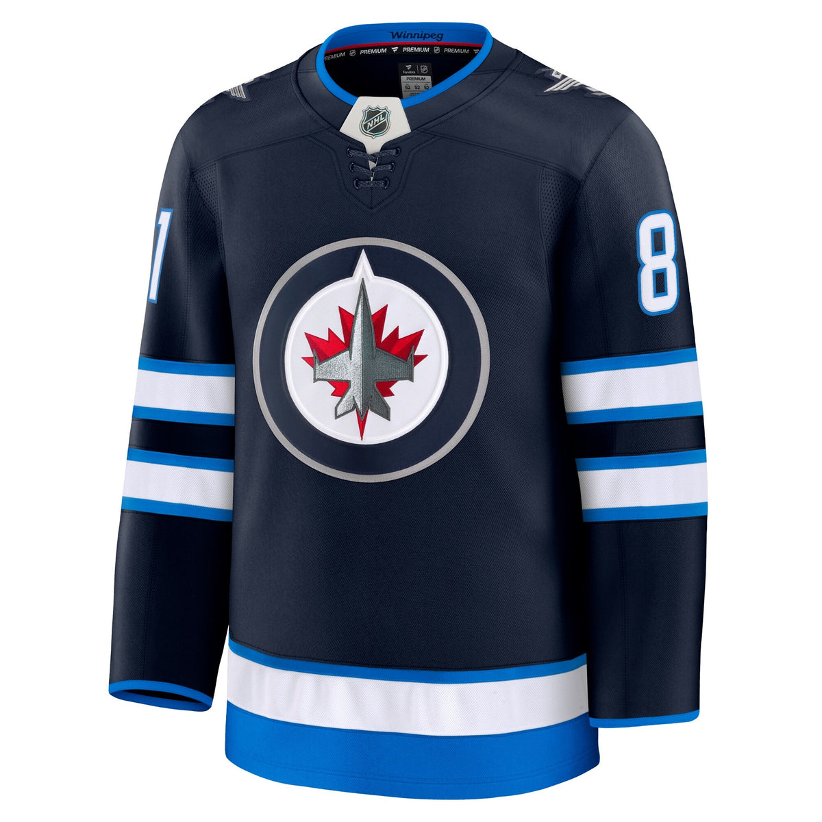 Men's Winnipeg Jets Kyle Connor Fanatics Navy Home Premium Jersey