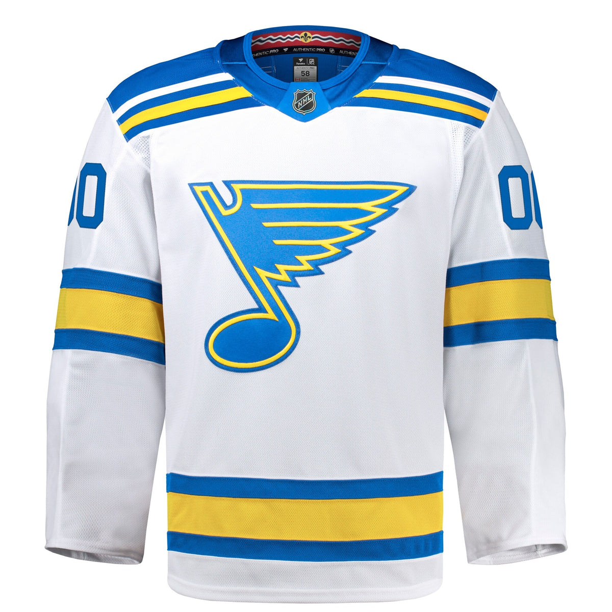 Men's St. Louis Blues Fanatics White Away Authentic Pro Custom Jersey