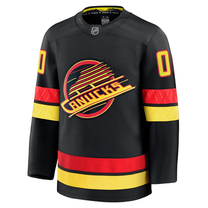 Men's Vancouver Canucks Fanatics Black Alternate Premium Custom Jersey