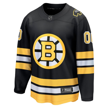 Men's Boston Bruins Fanatics Black Home Breakaway Custom Jersey
