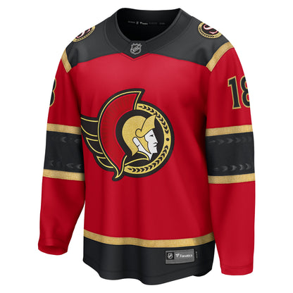 Men's Ottawa Senators Tim Stutzle Fanatics Red Alternate Breakaway Jersey