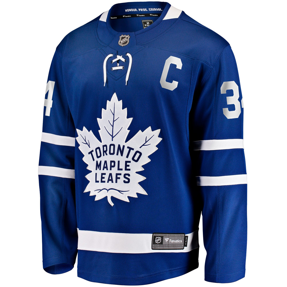 Men's Toronto Maple Leafs Auston Matthews Fanatics Blue Captain Patch Home Breakaway Player Jersey
