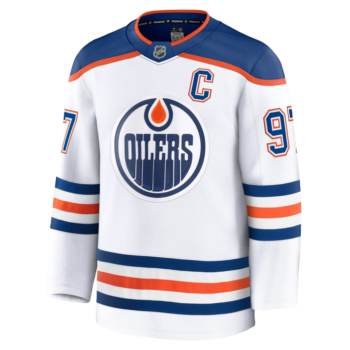 Men's Edmonton Oilers Connor McDavid Fanatics White Away Premium Jersey