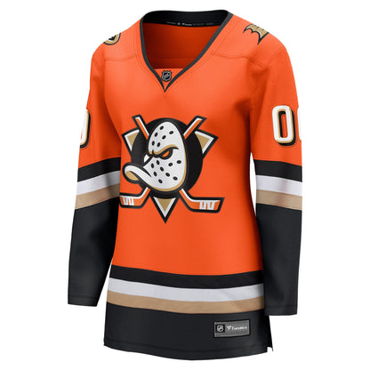 Women's Anaheim Ducks Fanatics Orange Home Breakaway Custom Jersey
