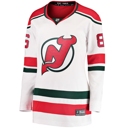 Women's New Jersey Devils Jack Hughes Fanatics White Alternate Breakaway Jersey