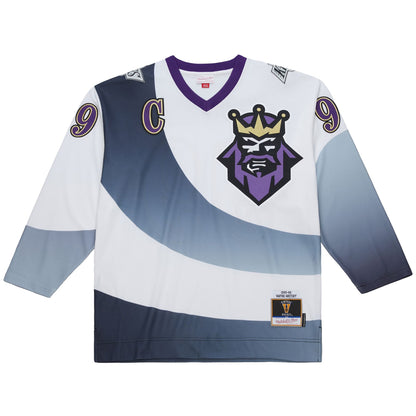 Men's Los Angeles Kings Wayne Gretzky Mitchell & Ness White Big & Tall 1995-96 Blue Line 2.0 Jersey