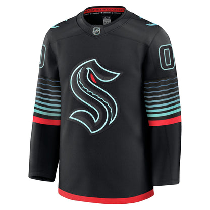 Men's Seattle Kraken Fanatics Black Alternate Premium Custom Jersey