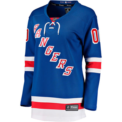 Women's New York Rangers Fanatics Blue Home Breakaway Custom Jersey