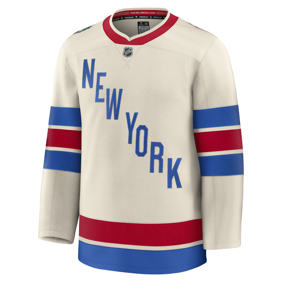 Men's New York Rangers Fanatics Beige 2026 NHL Winter Classic Premium Jersey