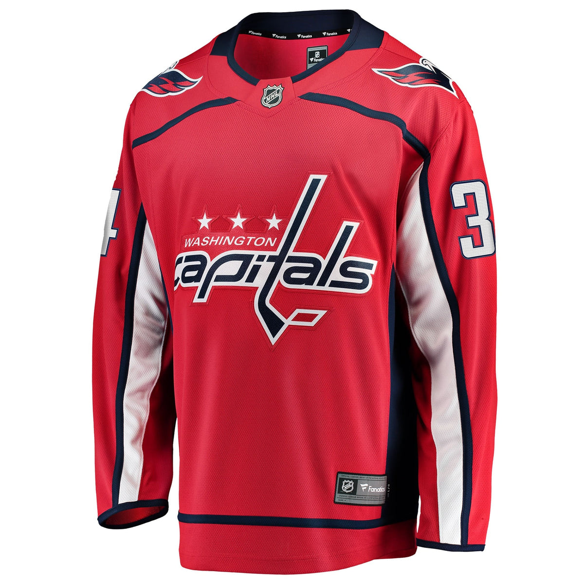 Men's Washington Capitals Justin Sourdif Fanatics Red Home Breakaway Jersey