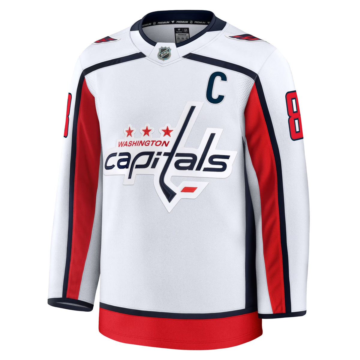 Men's Washington Capitals Alexander Ovechkin Fanatics White Away Premium Jersey