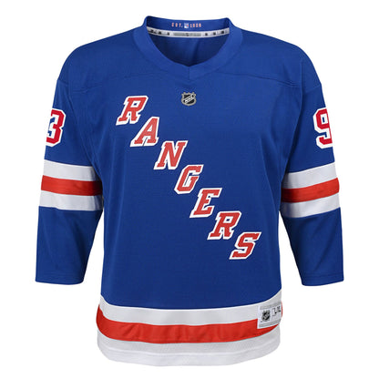 Youth New York Rangers Mika Zibanejad Blue Home Replica Player Jersey